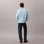 Calvin Klein Terry Monologo  Erkek Mavi Sweatshirt