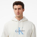 Calvin Klein Monologo Terry Erkek Beyaz Sweatshirt