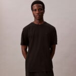 Calvin Klein Supima Chest Crewneck Erkek Siyah T-Shirt