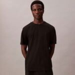 Calvin Klein Supima Chest Crewneck Erkek Siyah T-Shirt