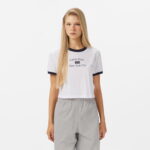 Calvin Klein Drapey Jersey Crop Kadın Beyaz T-Shirt
