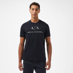 Armani Exchange Erkek Lacivert Bisiklet Yaka T-Shirt