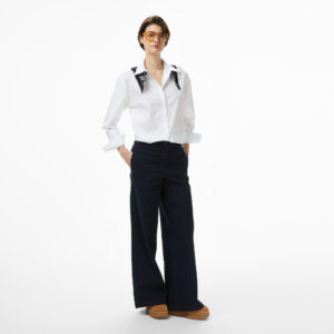 Calvin Klein Stretch Poplin Relaxed Kadın Beyaz Gömlek