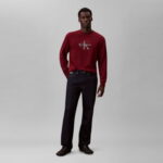 Calvin Klein Terry Monologo  Erkek Kırmızı Sweatshirt