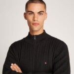 Tommy Hilfiger Erkek Siyah Triko