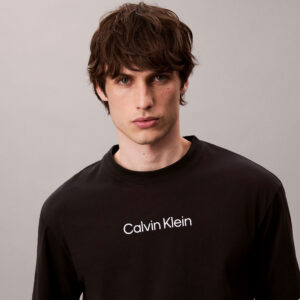 Calvin Klein Standard Logo Crewnk  Erkek Siyah T-Shirt