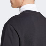 adidas Essentials Embroidered Small Logo Erkek Siyah Günlük Sweatshirt