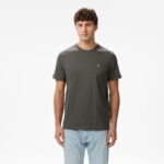 Calvin Klein Classic Monogram Erkek Gri T-Shirt