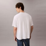 Calvin Klein Standard Logo Crewnk  Erkek Beyaz T-Shirt