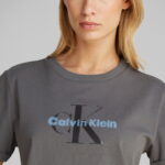 Calvin Klein Liquid Cropped Kadın Gri T-Shirt