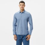 Calvin Klein Poplin Stretch Slim Erkek Lacivert Gömlek