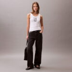 Calvin Klein Cotton Solid Tank Kadın Beyaz T-Shirt