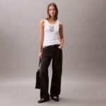 Calvin Klein Cotton Solid Tank Kadın Beyaz T-Shirt