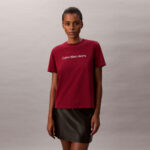 Calvin Klein Logo Classic   Kadın Kırmızı T-Shirt