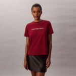 Calvin Klein Logo Classic   Kadın Kırmızı T-Shirt