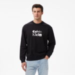 Calvin Klein Terry Bold Graph Erkek Siyah Sweatshirt