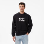 Calvin Klein Terry Bold Graph Erkek Siyah Sweatshirt