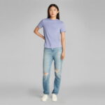 Calvin Klein Regular Kadın Mor T-Shirt