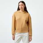 Calvin Klein Nano Logo Relaxed Kadın Kahverengi Hoodie