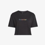 Calvin Klein Cotton Boxy Pride Kadın Siyah T-Shirt
