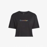 Calvin Klein Cotton Boxy Pride Kadın Siyah T-Shirt