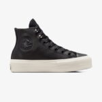 Converse Chuck Taylor All Star Lift Unisex Siyah Deri Platform Sneaker