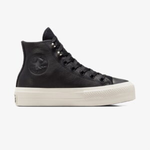 Converse Chuck Taylor All Star Lift Unisex Siyah Deri Platform Sneaker