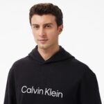 Calvin Klein Standard Logo Terry Erkek Siyah Sweatshirt