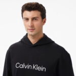 Calvin Klein Standard Logo Terry Erkek Siyah Sweatshirt