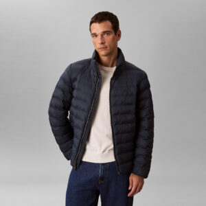 Calvin Klein Nylon Hooded Puffer Erkek Mavi Ceket