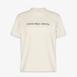 Calvin Klein Logo Classic Kadın Gri T-Shirt