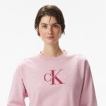 Calvin Klein Monologo French Terry Kadın Pembe Sweatshirt