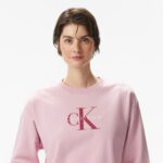 Calvin Klein Monologo French Terry Kadın Pembe Sweatshirt