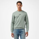 EA7 Erkek Yeşil Bisiklet Yaka Sweatshirt