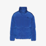 Calvin Klein Ripstop Quilted Logo Hooded Erkek Mavi Ceket