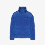 Calvin Klein Ripstop Quilted Logo Hooded Erkek Mavi Ceket