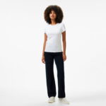 Calvin Klein Satin Slim Kadın Beyaz T-Shirt