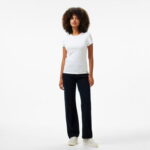 Calvin Klein Satin Slim Kadın Beyaz T-Shirt