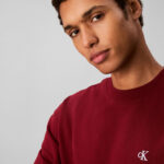 Calvin Klein Terry Monogram  Erkek Kırmızı Sweatshirt