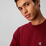 Calvin Klein Terry Monogram  Erkek Kırmızı Sweatshirt