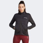 تاپ تمرینی سیاه زنانه آدیداس Terrex Multi Light پشم گوشتی فول زیپ دار - تصویر 24