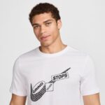Nike Dri-Fit Gym Erkek Beyaz T-Shirt