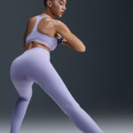 Nike One Dri-Fit 7/8 Kadın Mor Tayt