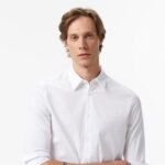 Calvin Klein Solid Stretch Slim Erkek Beyaz Gömlek