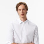 Calvin Klein Solid Stretch Slim Erkek Beyaz Gömlek