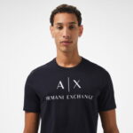 Armani Exchange Erkek Lacivert Bisiklet Yaka T-Shirt