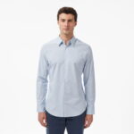 Calvin Klein Solid Stretch Slim Erkek Gri Gömlek