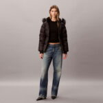 ژاکت مشکی زنانه Calvin Klein Mid Down - تصویر 16