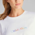 Calvin Klein Cotton Boxy Crop Pride Kadın Beyaz T-Shirt
