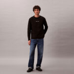 Calvin Klein Standard Logo Crew Erkek Siyah T-Shirt